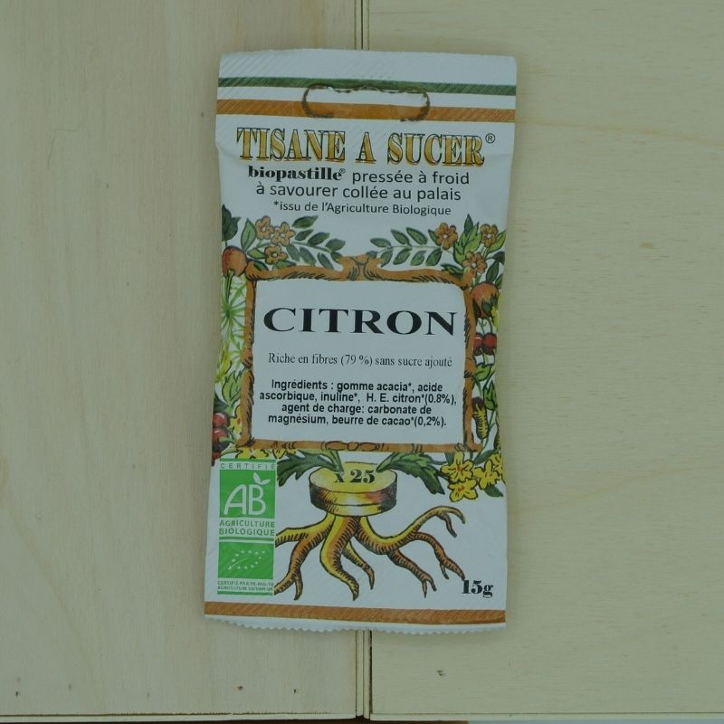 Tisanes à Sucer Citron Bio Biopastille