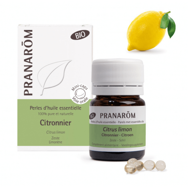 Perles d'huile essentielle citronnier zeste bio - Pranarom
