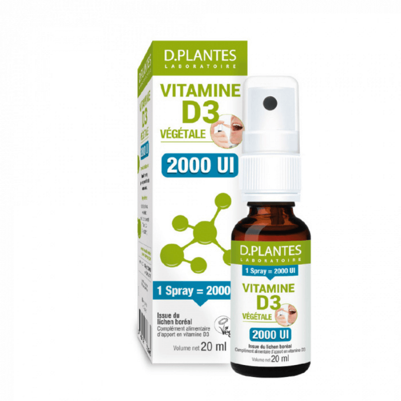 Vitamine D3 Végétale 1000UI Spray 20ml - D.Plantes - 20ml