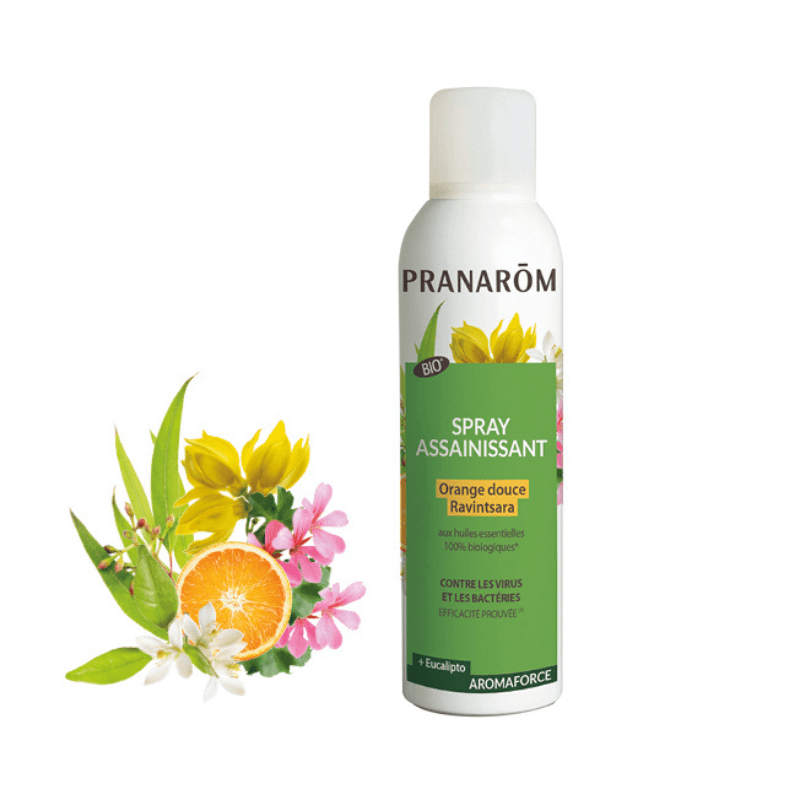 Spray Assainissant Bio Atmosphère Ravintsara/Orange Douce - Pranarôm - 150ml
